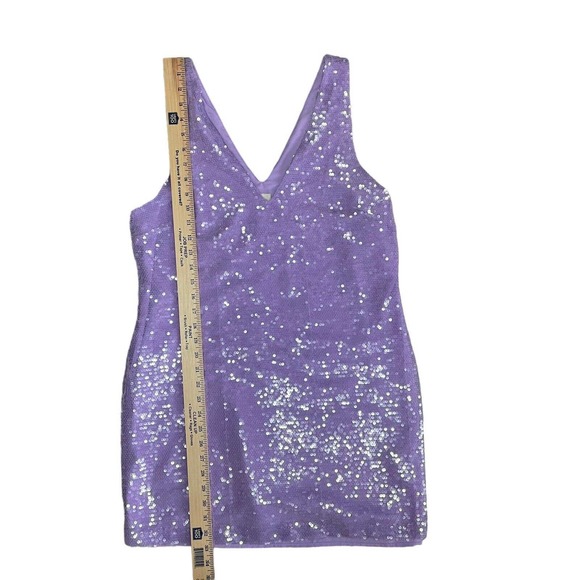 A New Day Women's Purple Sequin Mini A-Line Dress Womens Size Medium - Picture 4 of 7